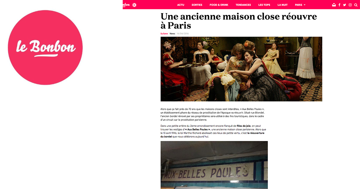 Une ancienne maison close réouvre à Paris
