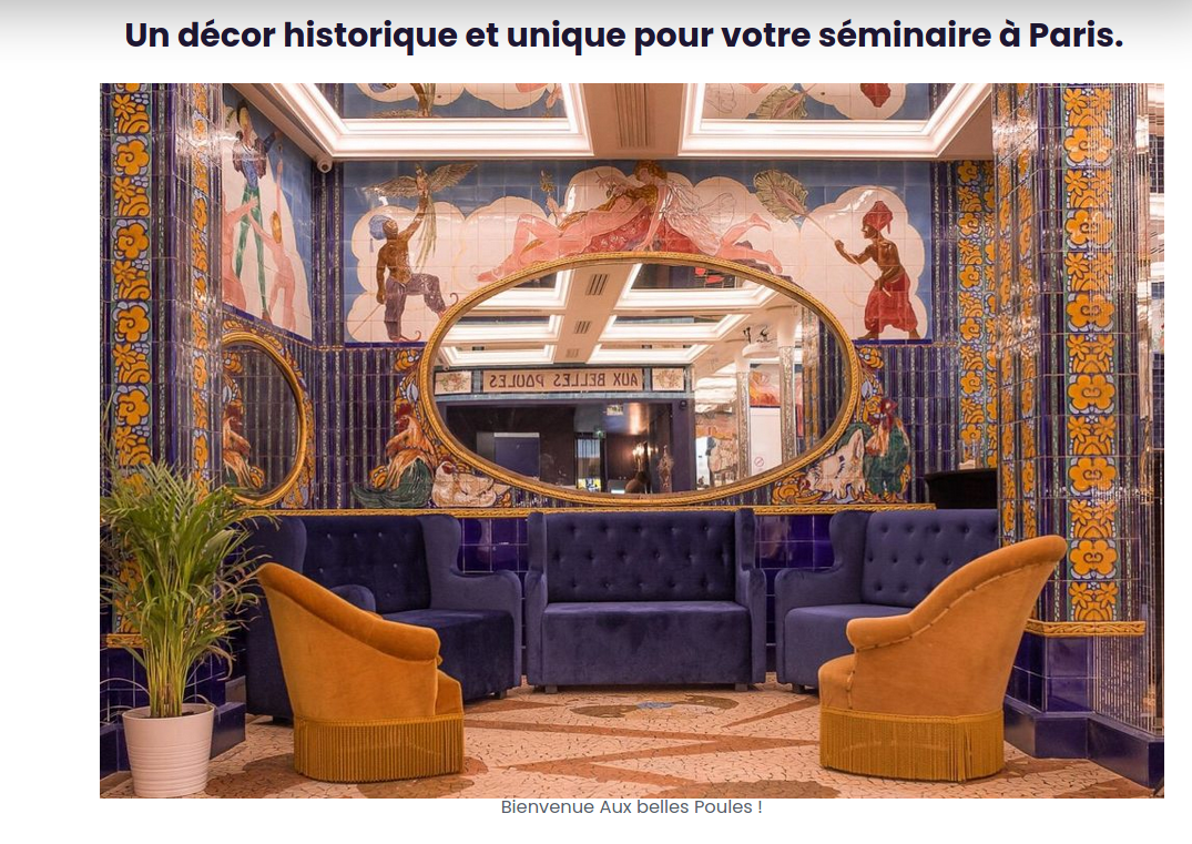 Un décor historique et unique pour votre séminaire à Paris